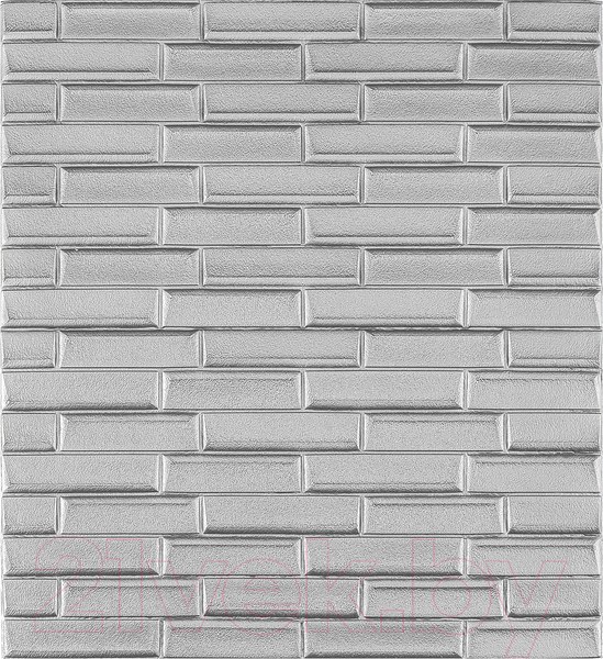 Изображение товара Панель ПВХ Lako Decor Самоклеящаяся 70x77(5мм) / LKD-06-05-04 (серебристо-серый)