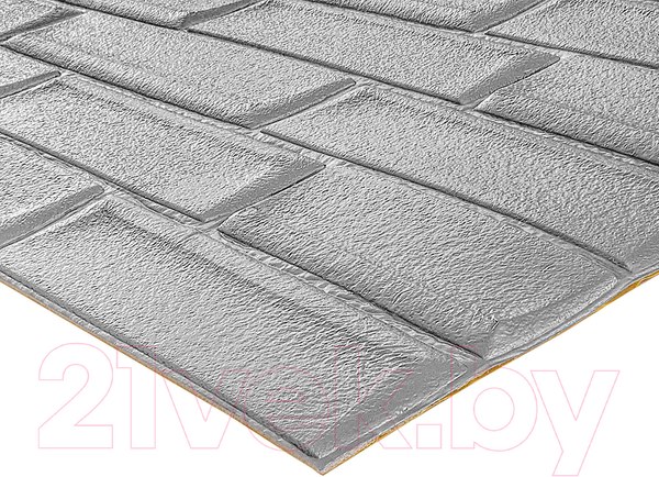 Изображение товара Панель ПВХ Lako Decor Самоклеящаяся 70x77(5мм) / LKD-06-05-04 (серебристо-серый)