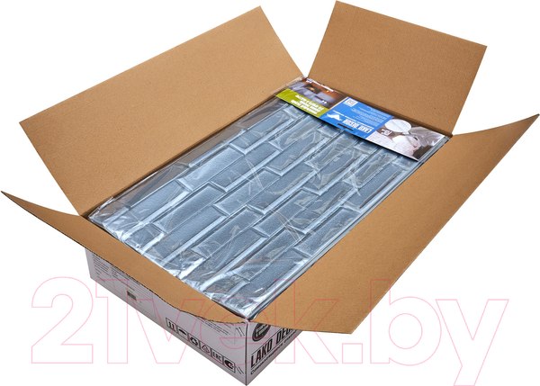 Изображение товара Панель ПВХ Lako Decor Самоклеящаяся 70x77(5мм) / LKD-06-05-04 (серебристо-серый)