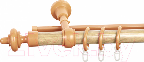 Изображение товара Карниз для штор АС ФОРОС А D28 металл/пластик (1.4м, дуб светлый)