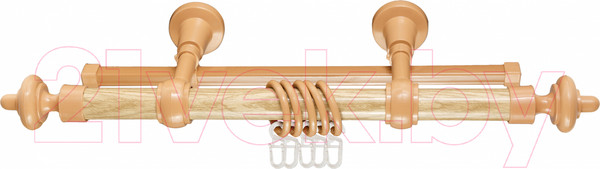 Изображение товара Карниз для штор АС ФОРОС А D28 металл/пластик (1.6м, дуб светлый)