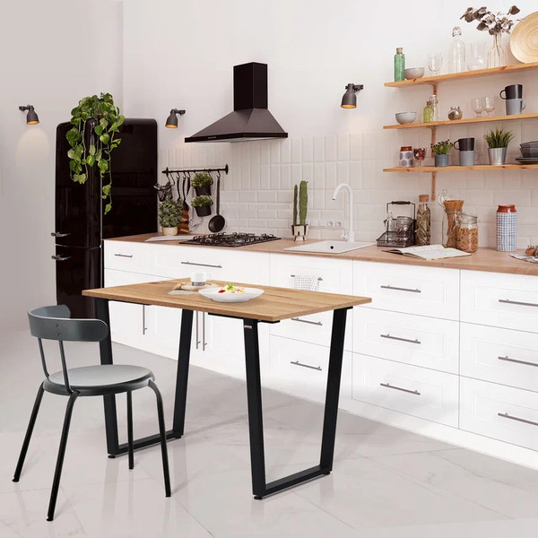 Изображение товара Обеденный стол Millwood Уэльс Л18 100x70 (дуб золотой крафт/металл черный)