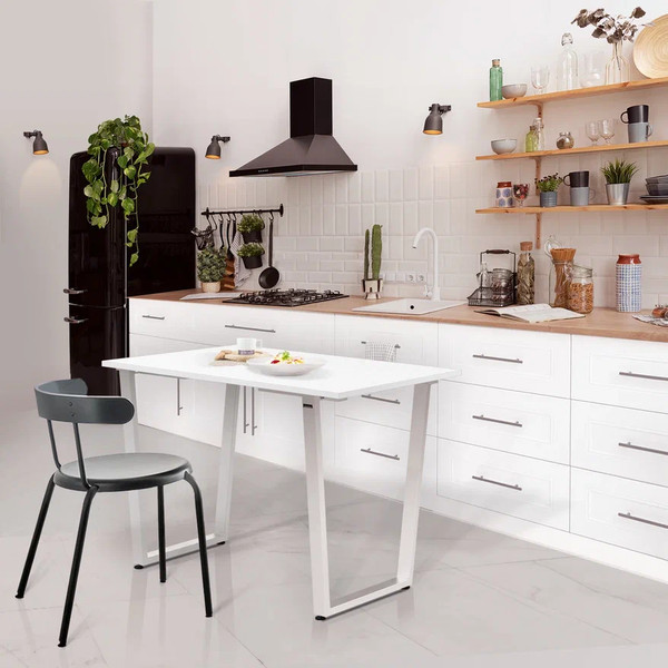 Изображение товара Обеденный стол Millwood Уэльс Л18 100x70 (белый/металл белый)