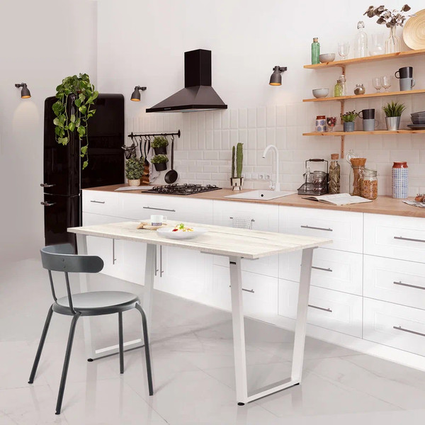 Изображение товара Обеденный стол Millwood Уэльс Л18 120x70 (дуб белый крафт/металл белый)