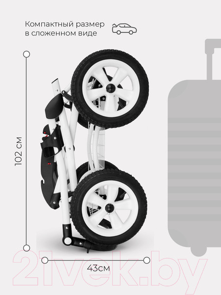 Изображение товара Детская универсальная коляска Rant Siena Classic 2 в 1 (02, коричневый/бежевый)