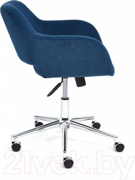 Изображение товара Кресло офисное Tetchair Modena хром/флок (синий 32)