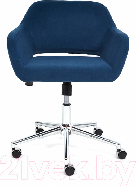 Изображение товара Кресло офисное Tetchair Modena хром/флок (синий 32)