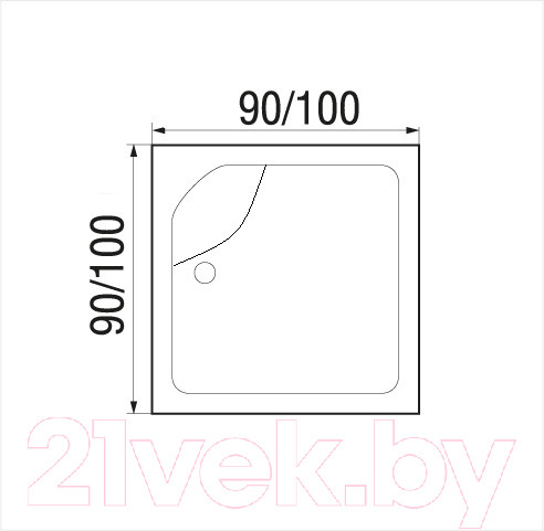 Изображение товара Душевой поддон Wemor 100/41 S