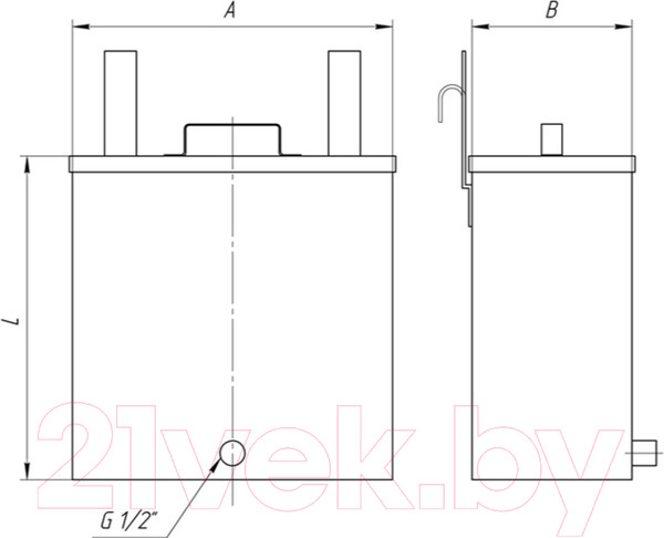 Изображение товара Бак для печи Ferrum Комфорт f0609 (AISI 201/1.0)