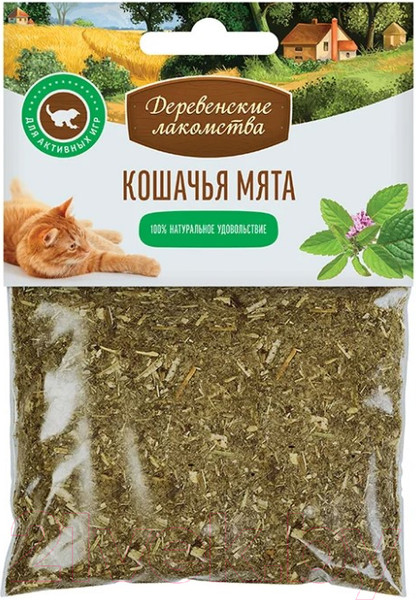 Изображение товара Лакомство для кошек Деревенские лакомства Кошачья мята (15г)