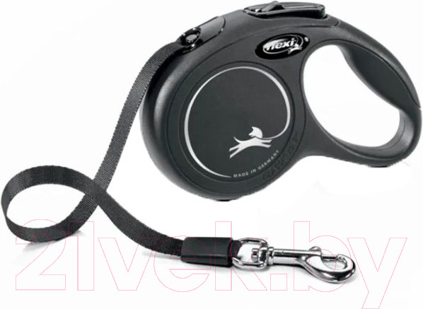 Изображение товара Поводок-рулетка Flexi New Classic лента 3м / 23129 (XS, черный)