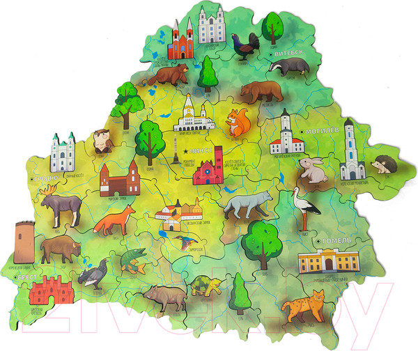 Изображение товара Развивающая игра Грай Карта Беларуси / 4002