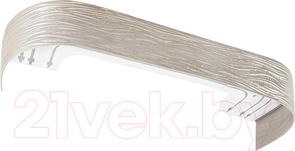 Изображение товара Карниз для штор LEGRAND Эдельвейс с поворотами 3.6м 3-х рядный 7см / 58 089 998 (золотистый трюфель)