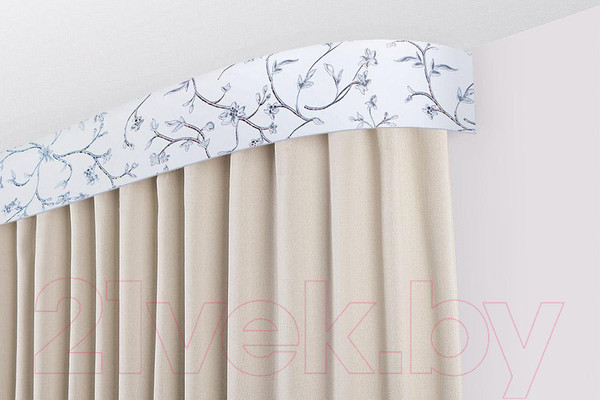 Изображение товара Карниз для штор LEGRAND Галант Элегия 7см с поворотами 2.4м / 48071700 (белый)