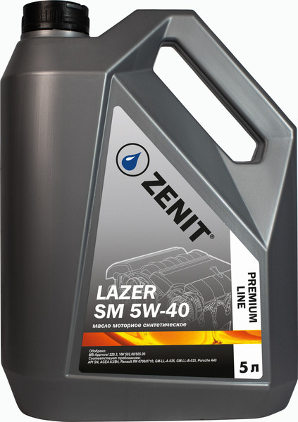Изображение товара Моторное масло Zenit Lazer SM 5W-40 / 21006215 (5л)