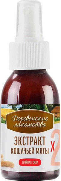 Изображение товара Средство для корректировки поведения животных Деревенские лакомства Экстракт кошачьей мяты Двойная сила (100мл)