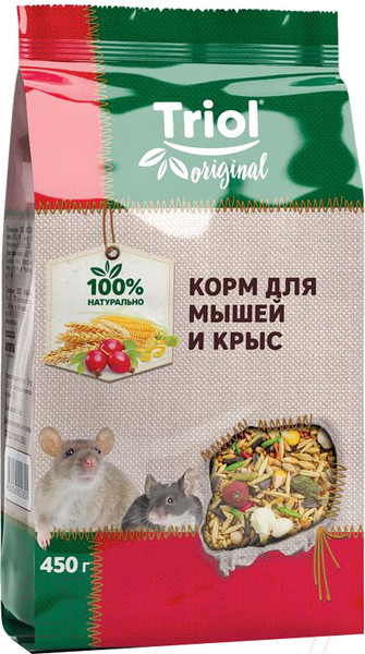 Изображение товара Корм для грызунов Triol Original для мышей и крыс / 40111011 (450г)