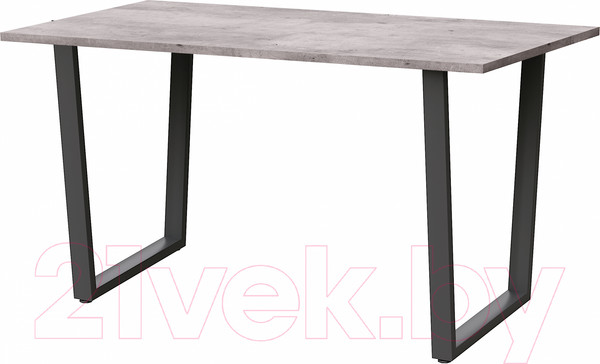 Изображение товара Обеденный стол Millwood Уэльс Л18 120x70 (бетон миллениум/металл черный)