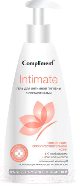 Изображение товара Гель для интимной гигиены Compliment Intimate с пребиотиками (250мл)