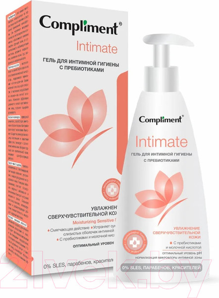 Изображение товара Гель для интимной гигиены Compliment Intimate с пребиотиками (250мл)