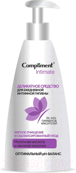 Изображение товара Гель для интимной гигиены Compliment Intimate Деликатный  (250мл)