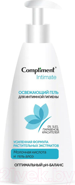 Изображение товара Гель для интимной гигиены Compliment Intimate Освежающий (250мл)
