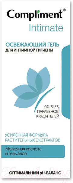Изображение товара Гель для интимной гигиены Compliment Intimate Освежающий (250мл)