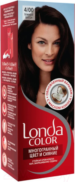 Изображение товара Крем-краска для волос Londa Color Стойкая 4/00 (темный шатен)