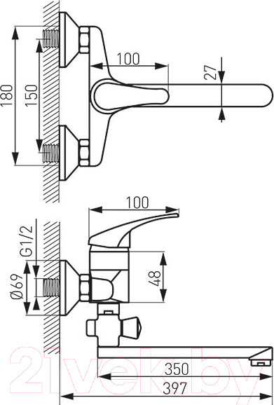 Изображение товара Смеситель Ferro Basic BBC55A