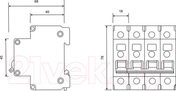 Изображение товара Выключатель нагрузки КС ВН32-100 63А 2Р
