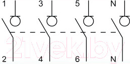 Изображение товара Выключатель нагрузки КС ВН32-100 32А 4Р