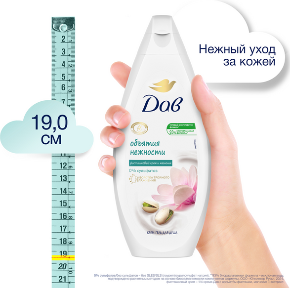 Изображение товара Гель для душа Dove Фисташковый крем и магнолия (250мл)