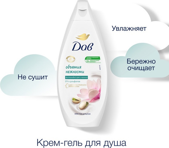 Изображение товара Гель для душа Dove Фисташковый крем и магнолия (250мл)