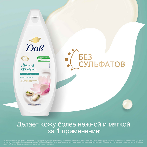Изображение товара Гель для душа Dove Фисташковый крем и магнолия (250мл)