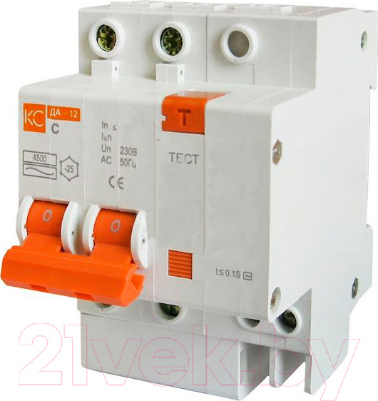 Изображение товара Дифференциальный автомат КС 2Р 25/10 ДА-12