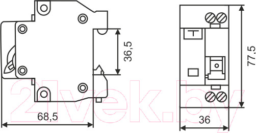 Изображение товара Дифференциальный автомат КС 2Р 6/30 ДА-8