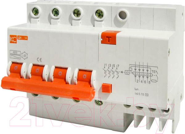Изображение товара Дифференциальный автомат КС 4Р 16/10 ДА-14