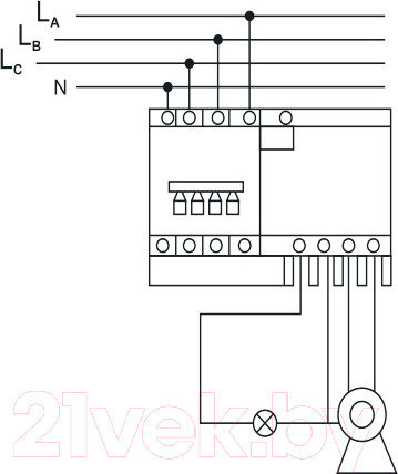 Изображение товара Дифференциальный автомат КС 4Р 16/100 ДА-14