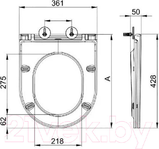 Изображение товара Сиденье для унитаза WeltWasser 5019 MT-BL