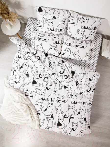 Изображение товара Комплект постельного белья Ночь нежна Саймон Стандарт 2 сп Евро 50x70 / 70543-1+70544-1