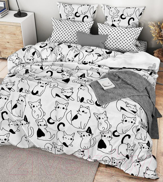 Изображение товара Комплект постельного белья Ночь нежна Саймон Стандарт Евро 70x70 / 70543-1+70544-1