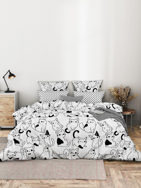 Изображение товара Комплект постельного белья Ночь нежна Саймон Стандарт Евро 70x70 / 70543-1+70544-1