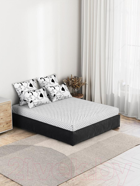 Изображение товара Комплект постельного белья Ночь нежна Саймон Стандарт Евро 70x70 / 70543-1+70544-1