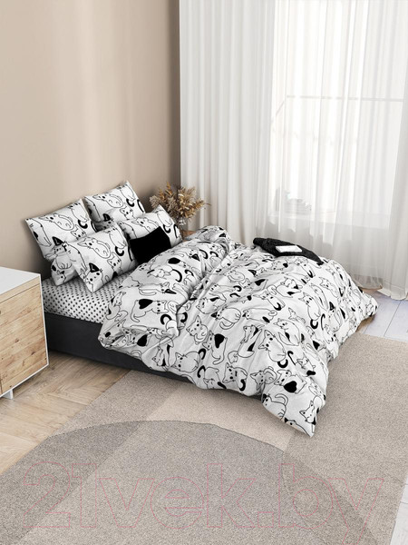 Изображение товара Комплект постельного белья Ночь нежна Саймон Стандарт Евро 70x70 / 70543-1+70544-1