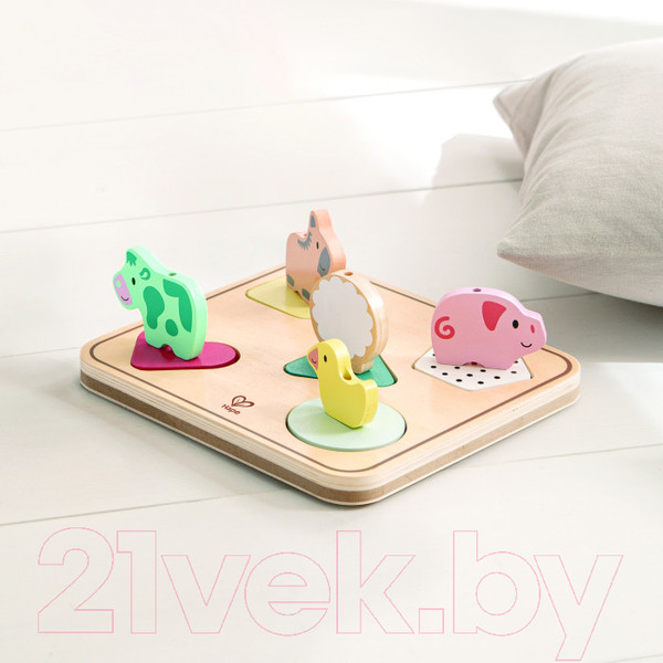 Изображение товара Сортер Hape Пастель Сортер Учим цвета и домашних животных / E8536_HP