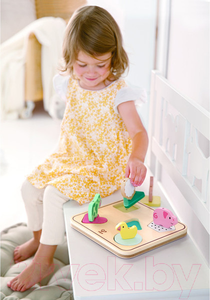 Изображение товара Сортер Hape Пастель Сортер Учим цвета и домашних животных / E8536_HP