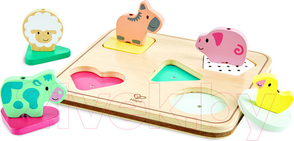 Изображение товара Сортер Hape Пастель Сортер Учим цвета и домашних животных / E8536_HP