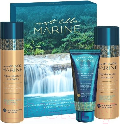 Изображение товара Набор косметики для тела и волос Estel Est Elle Marine шампунь 250мл+бальзам 200мл+гель д/д 200мл