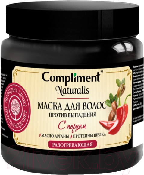 Изображение товара Маска для волос Compliment Naturalis с перцем Против выпадения (500мл)