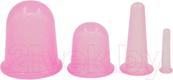 Изображение товара Набор банок для массажа Польза Вакуумные (4шт, розовый)